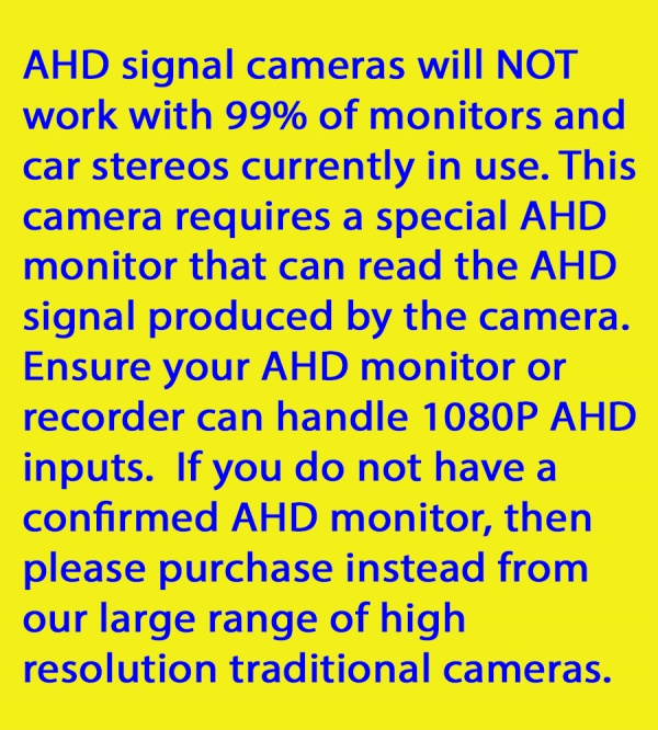 AHD diamond shaped side or reversing camera